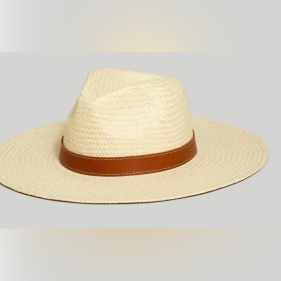 Madewell Accessories - NWOT MADEWELL Wide-Brim Straw Fedora Hat- COLOR -Dried Straw